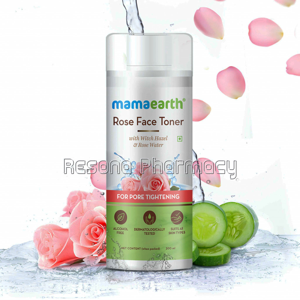 Rose Face Toner With Witch Hazel And Rose Water For Pore Tightening   200Ml