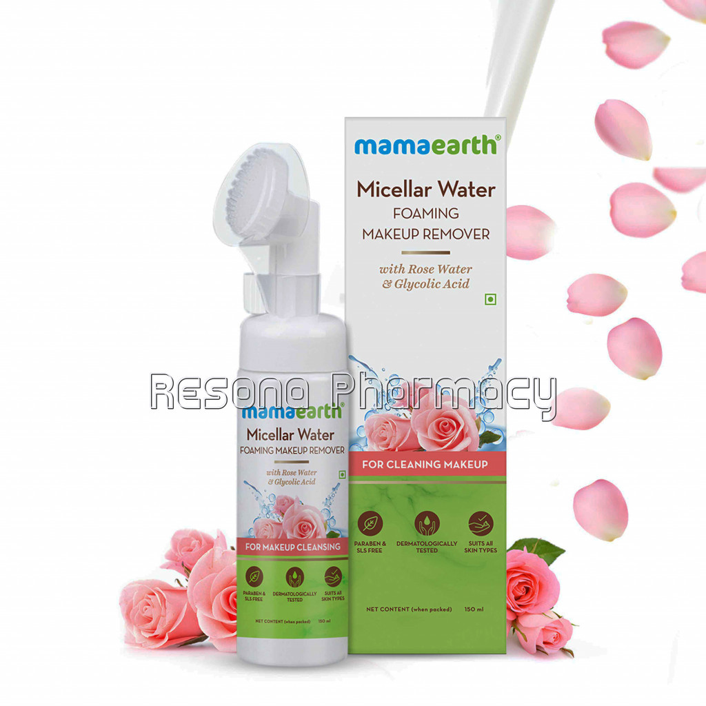 Micellar Water Foaming Makeup Remover With Rose Water And Glycolic Acid For Makeup Cleansing – 150 Ml
