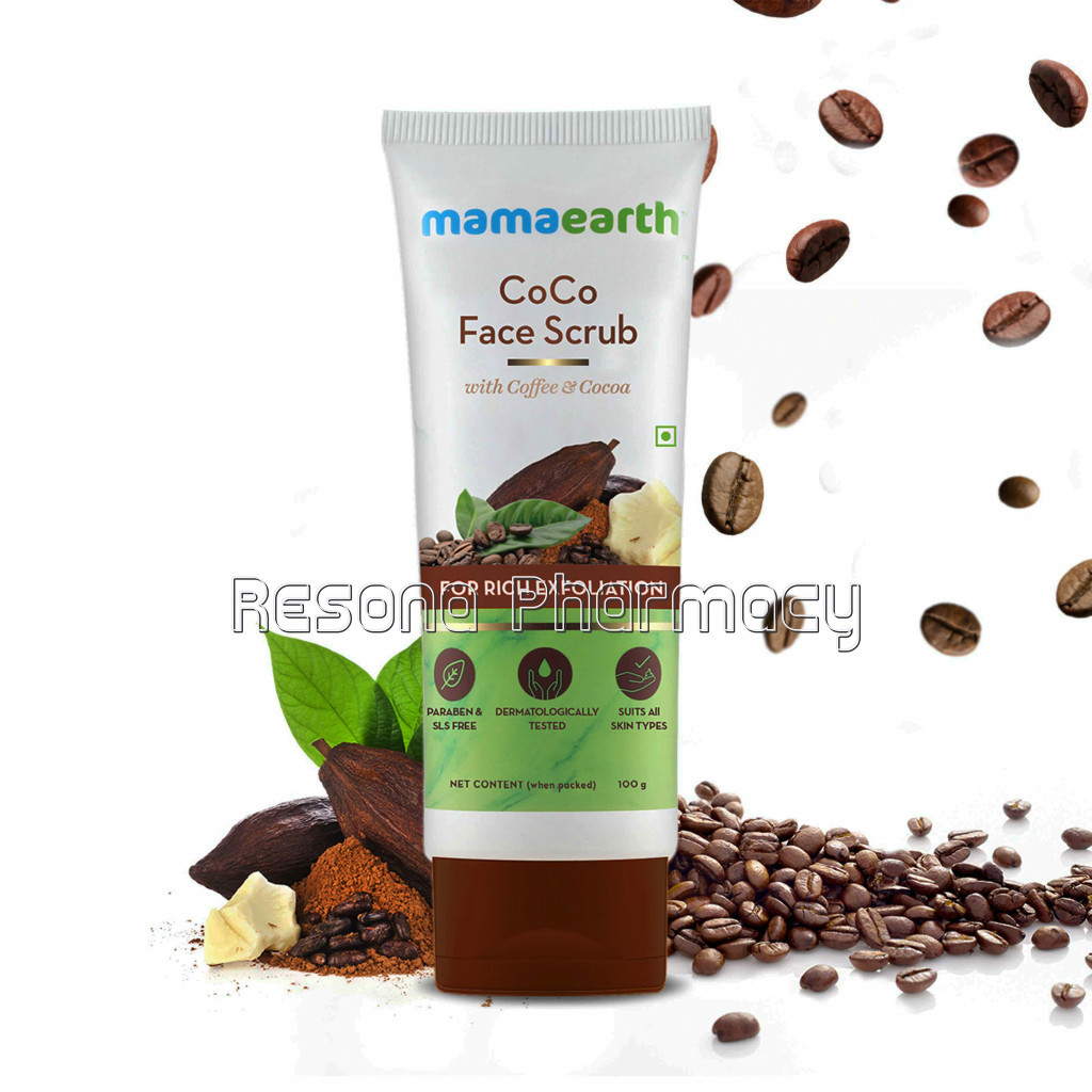 Coco Face Scrub With Coffee And Cocoa For Rich Exfoliation   100Gm