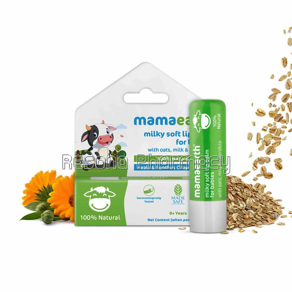 100% NaNaturalMilky Soft Lip Balm For Kids, Babies For 12 Hour Moisturization, With Oats, Milk And Calendula – 4Gm