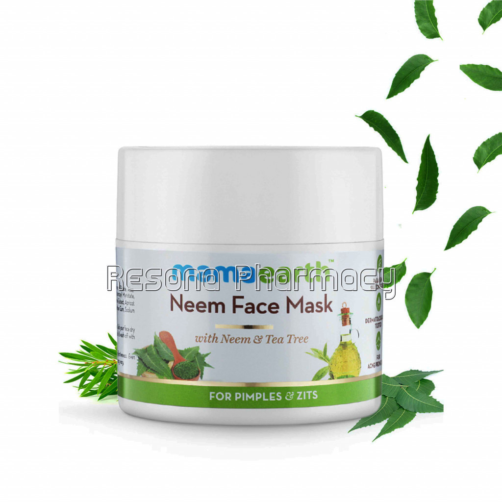 Neem Face Mask With Neem And Tea Tree For Pimples And Zits, 100 Ml