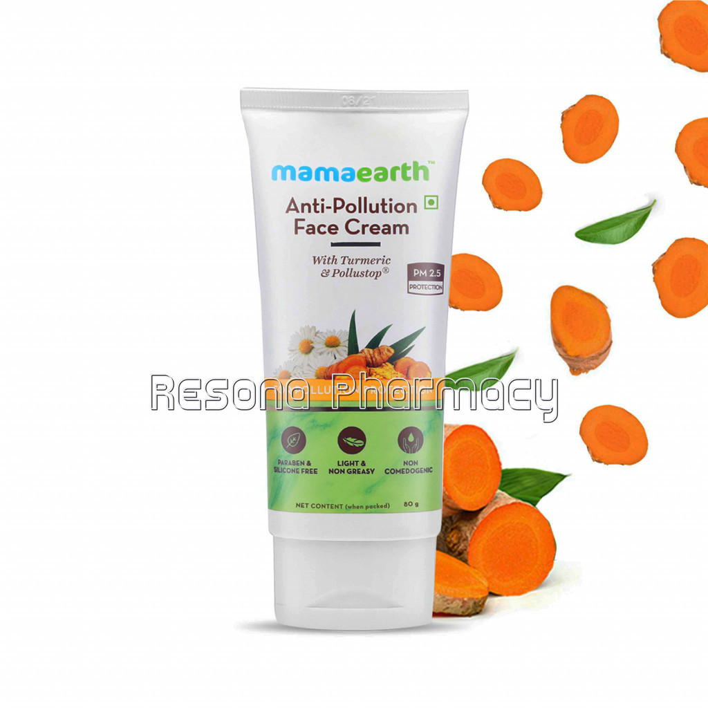 Anti Pollution Daily Face Cream, For Dry And Oily Skin, With Turmeric And Pollustop For A Bright Glowing Skin   80Ml