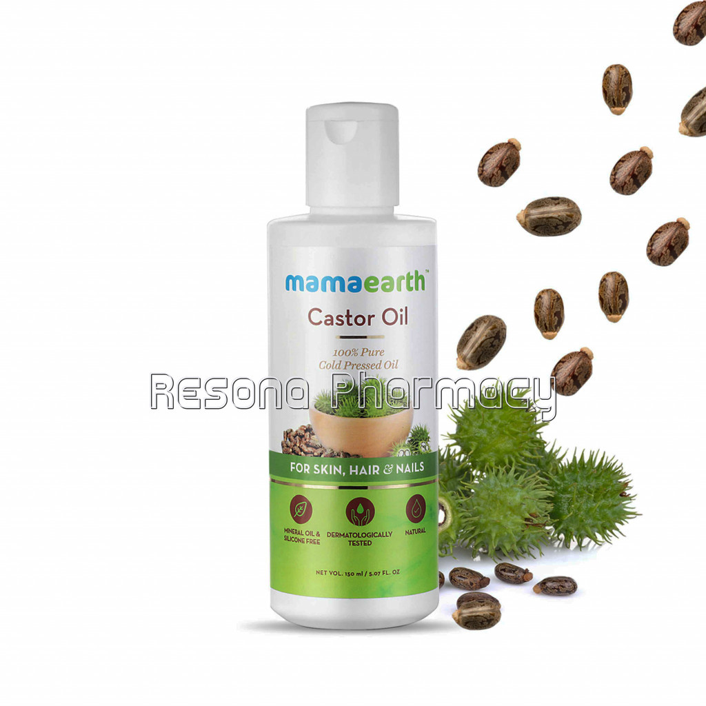 Castor Oil For Healthier Skin, Hair And Nails With 100% Pure And NaNaturalCold Pressed Oil, 150Ml