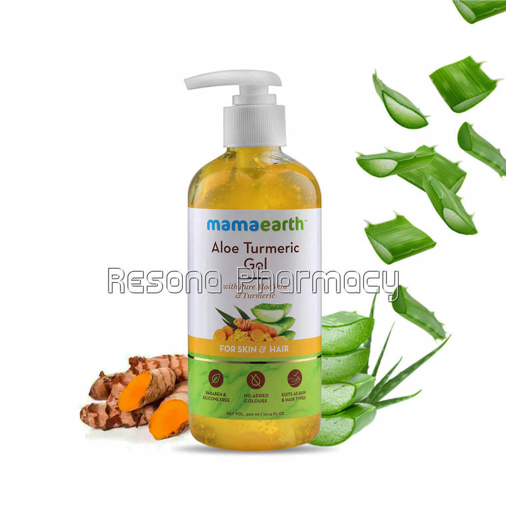 Aloe Turmeric Gel For Skin And Hair 300Ml (Saver Pack, Get 20% Extra)