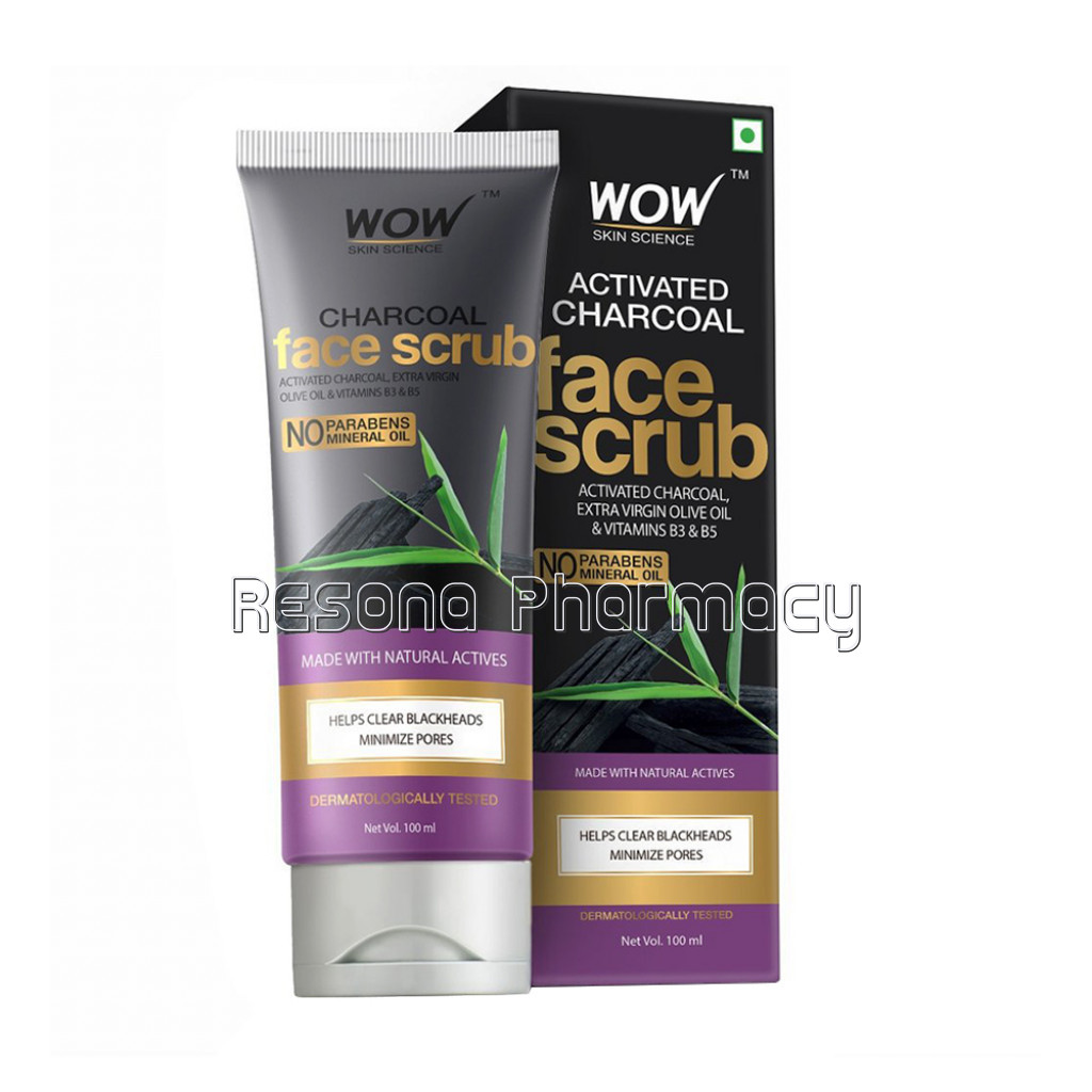 Activated Charcoal Face Scrub   No Parabens and Mineral Oil   100 Ml