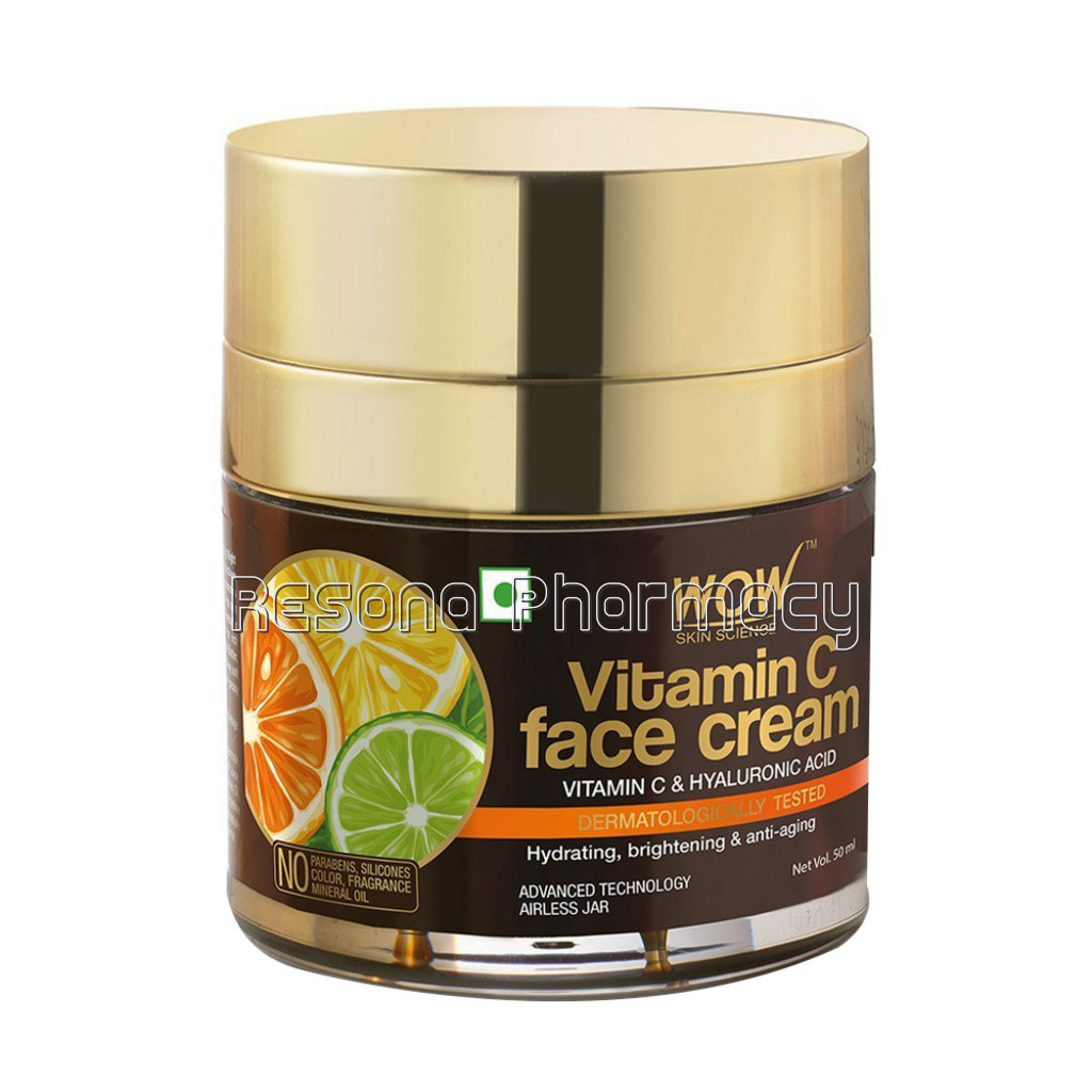 Vitamin C Face Cream   Oil Free, Quick Absorbing   For All Skin Types   No Parabens, Silicones, Color, Mineral Oil and Synthetic Fragrance   50 Ml