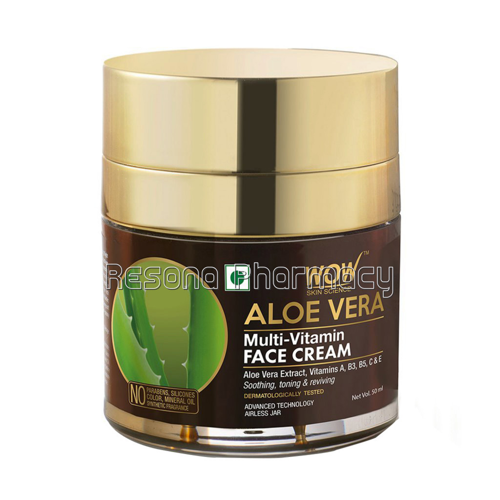 Aloe Vera Multi Vitamin Face Cream   Light Quick Absorbing   For Normal To Oily Skin   No Parabens, Silicones, Color, Mineral Oil and Synthetic Fragrance   50 Ml