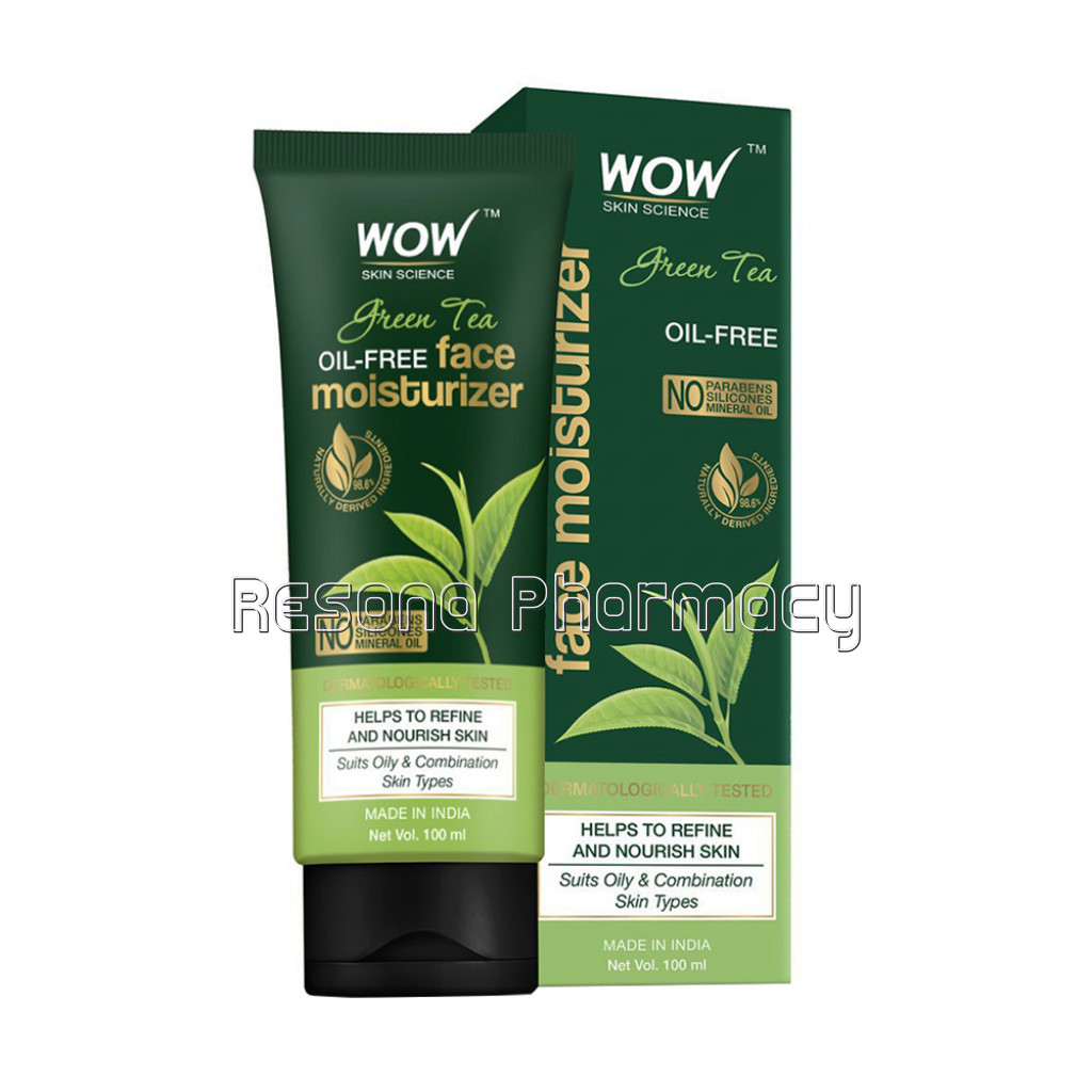 Green Tea Face Moisturizer   Oil Free   Quick Absorbing   Non Sticky   Contains Green Tea Extract   For Refining and Nourishing Skin   No Parabens, Silicones and Mineral Oil   100 Ml