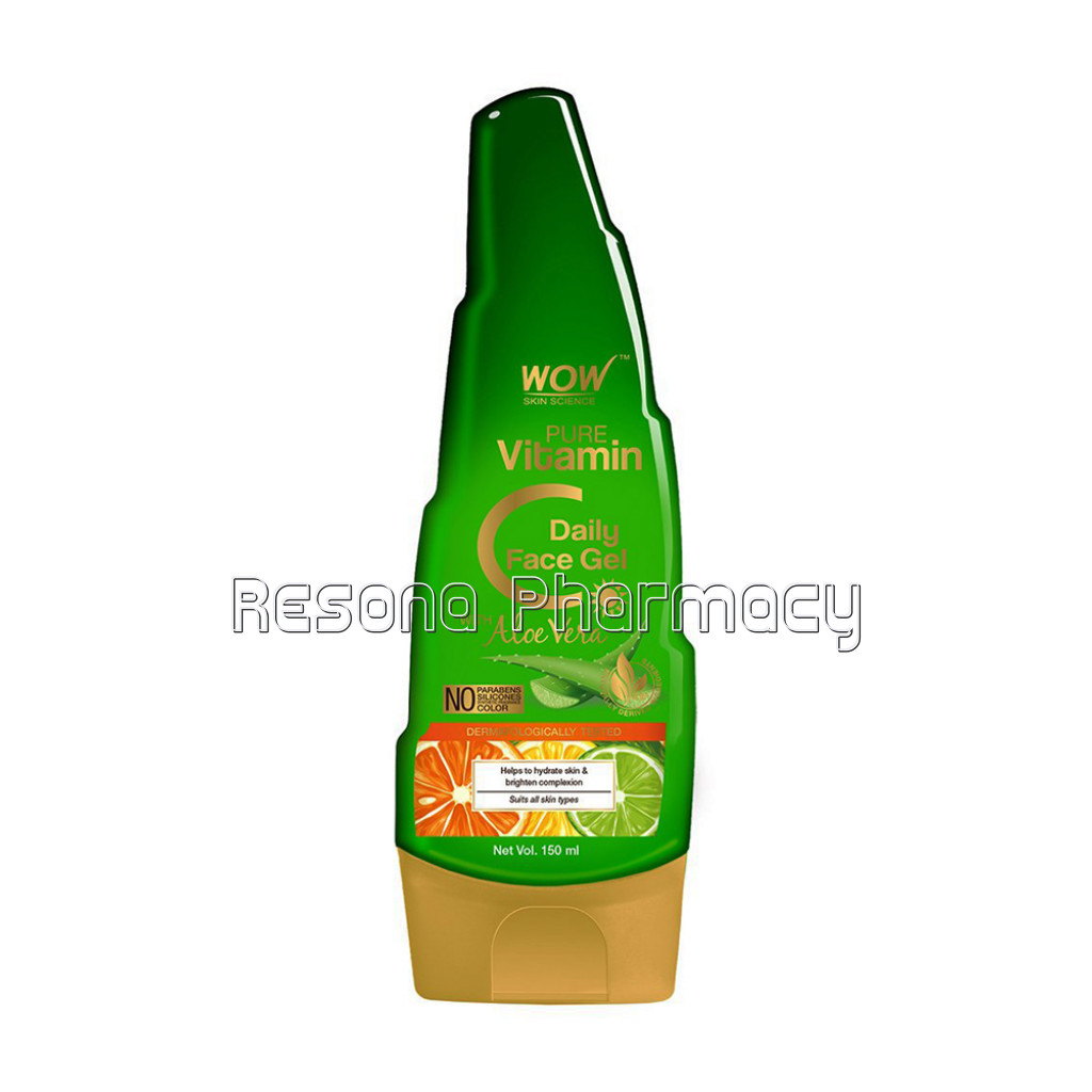 Pure Vitamin C Daily Face Gel With Aloe Vera   For Hydrating Skin and Brightening   Non Sticky   Light and Quick Absorbing   No Parabens, Silicones, Synthetic Fragrance and Color   150 Ml
