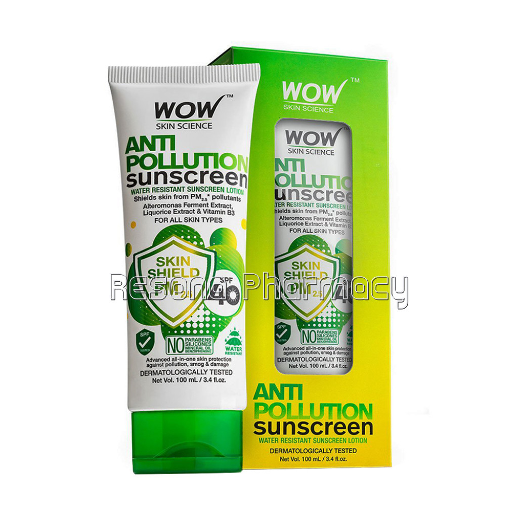 Anti Pollution Spf40 Water Resistant No Parabens and Mineral Oil Sunscreen Lotion   100 Ml