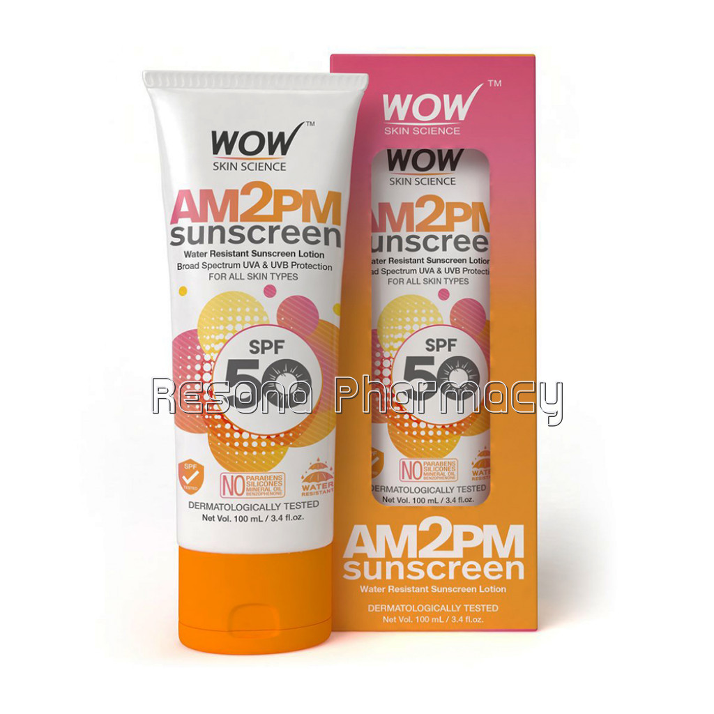 Am2Pm Spf50 Water Resistant No Parabens and Mineral Oil Sunscreen Lotion   100 Ml