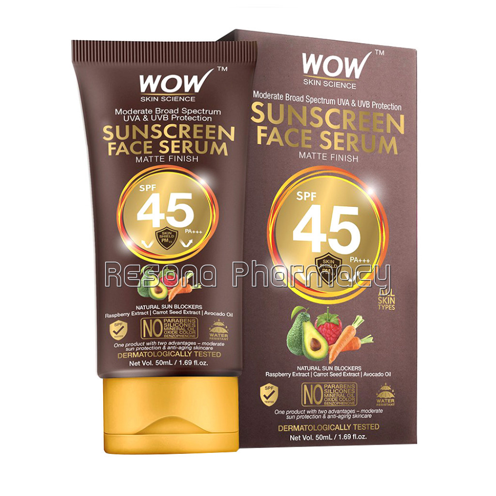 Matte Finish Sunscreen Serum Spf 45 Paplusplus With Raspberry, Carrot Seed and Avocado Oil   No Parabens, Silicones, Mineral Oil, Oxide, Colour, Benzophenone   50 Ml