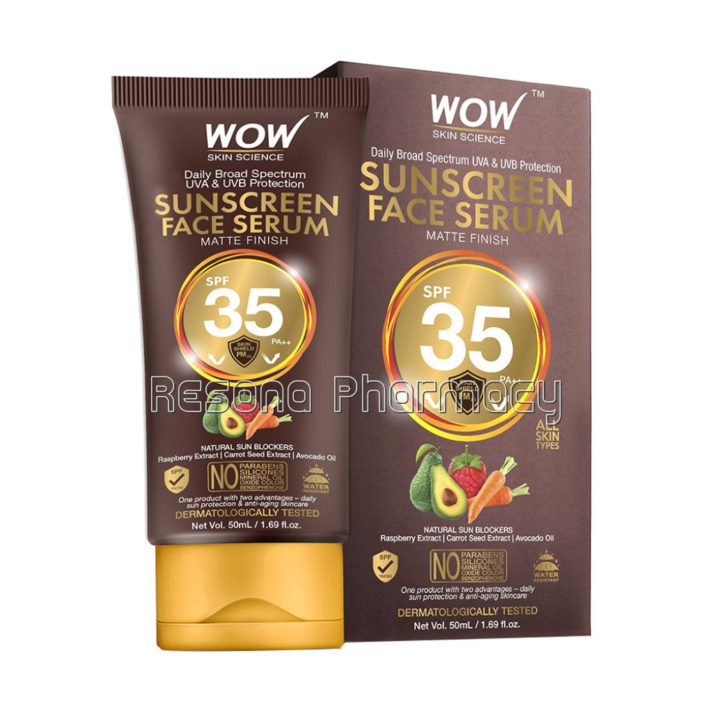 Matte Finish Sunscreen Face Serum Spf 35 Paplusplus With Raspberry, Carrot Seed and Avocado Oil   Oil Free   No Parabens, Silicones, Mineral Oil, Oxide, Colour, Benzophenone   50 Ml