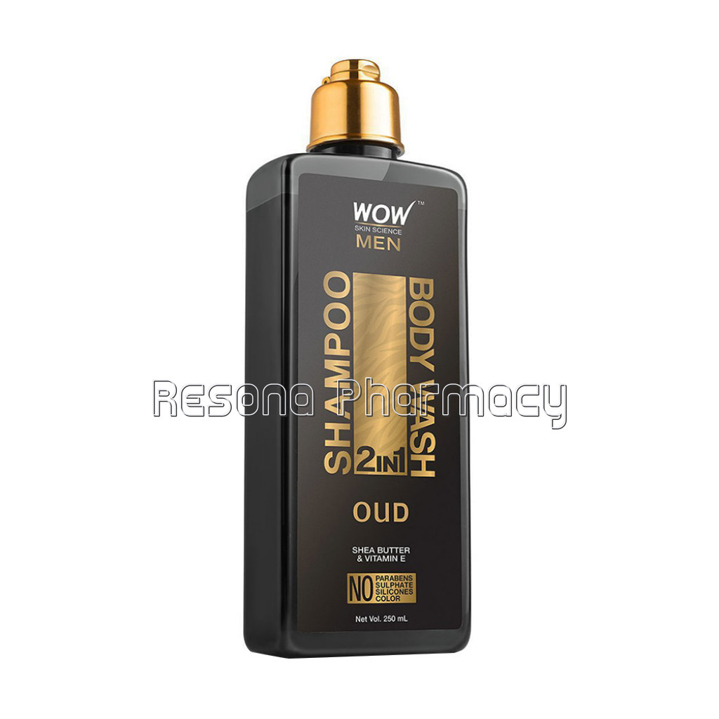 Oud 2 In 1 Shampoo Plus Body Wash   No Parabens, Sulphate, Silicones and Color   250 Ml