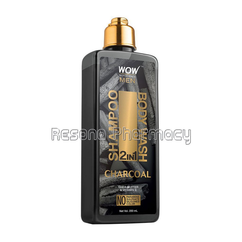 Charcoal 2 In 1 Shampoo Plus Body Wash   No Parabens, Sulphate, Silicones and Color   250 Ml