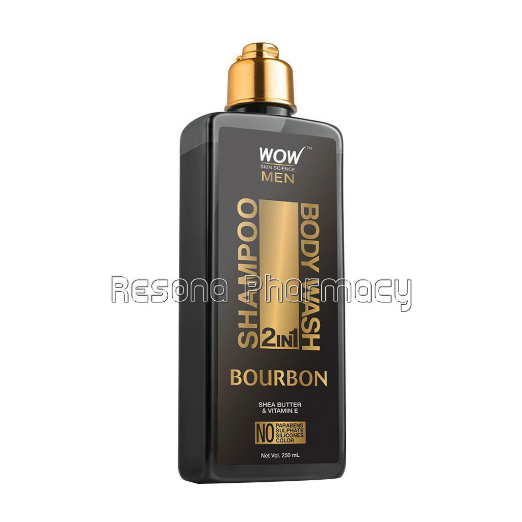 Bourbon 2 In 1 Shampoo Plus Body Wash   No Parabens, Sulphate, Silicones and Color   250 Ml