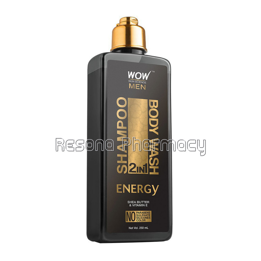 Energy 2 In 1 Shampoo Plus Body Wash   No Parabens, Sulphate, Silicones and Color   250 Ml