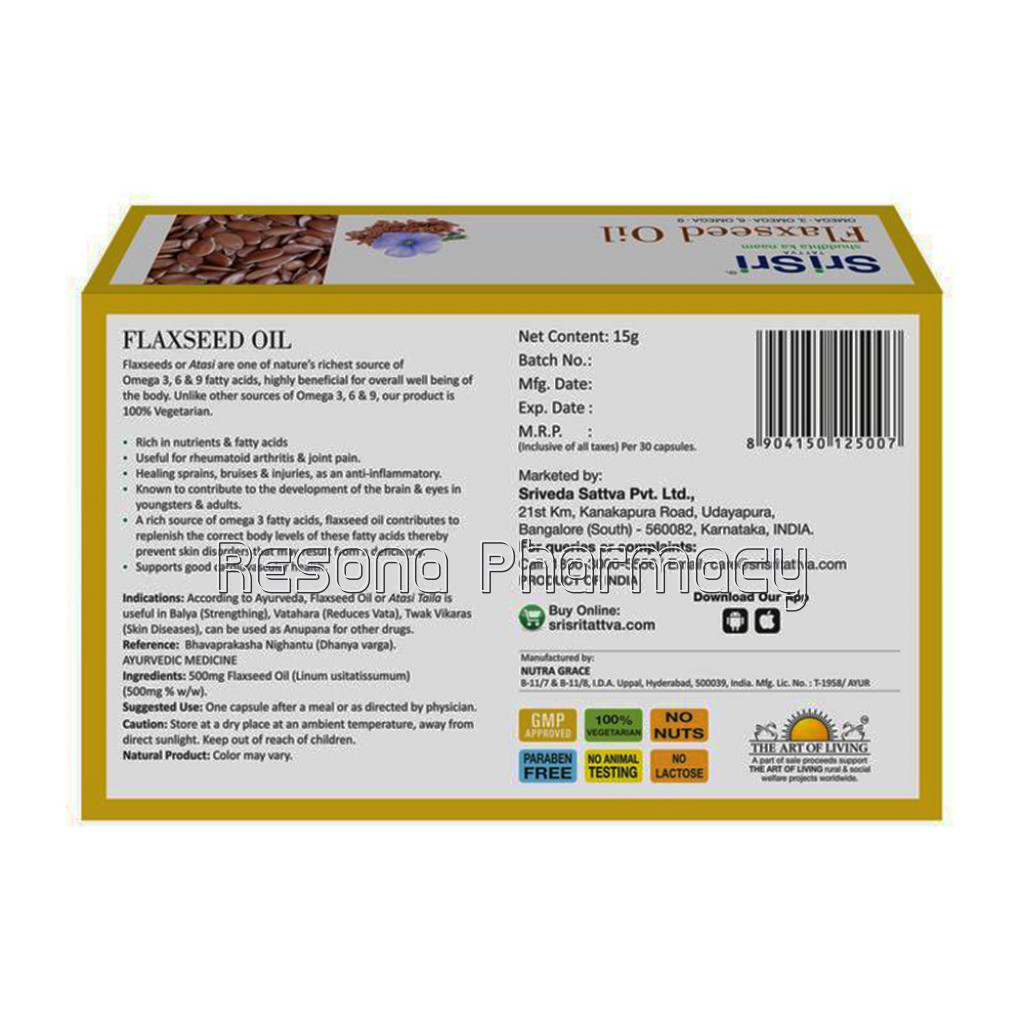 Flaxseed Veg Oil Capsules 15Gm