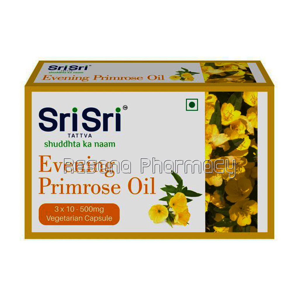Evening Primrose Veg Oil Capsules   For Skin Allergies and Dryness, 15Gm