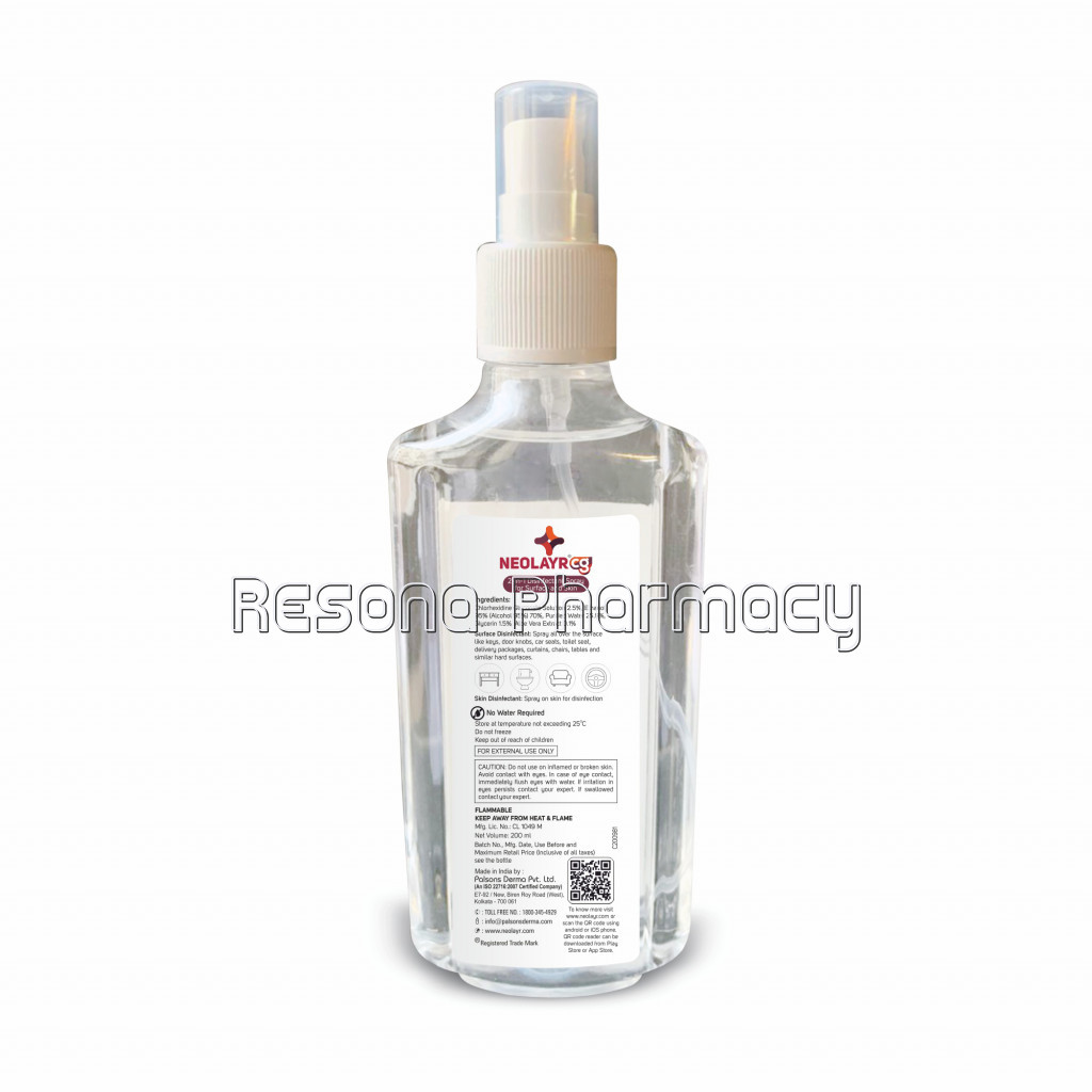 Neolayr Cg 2 In 1 Disinfectant Spray 200Ml