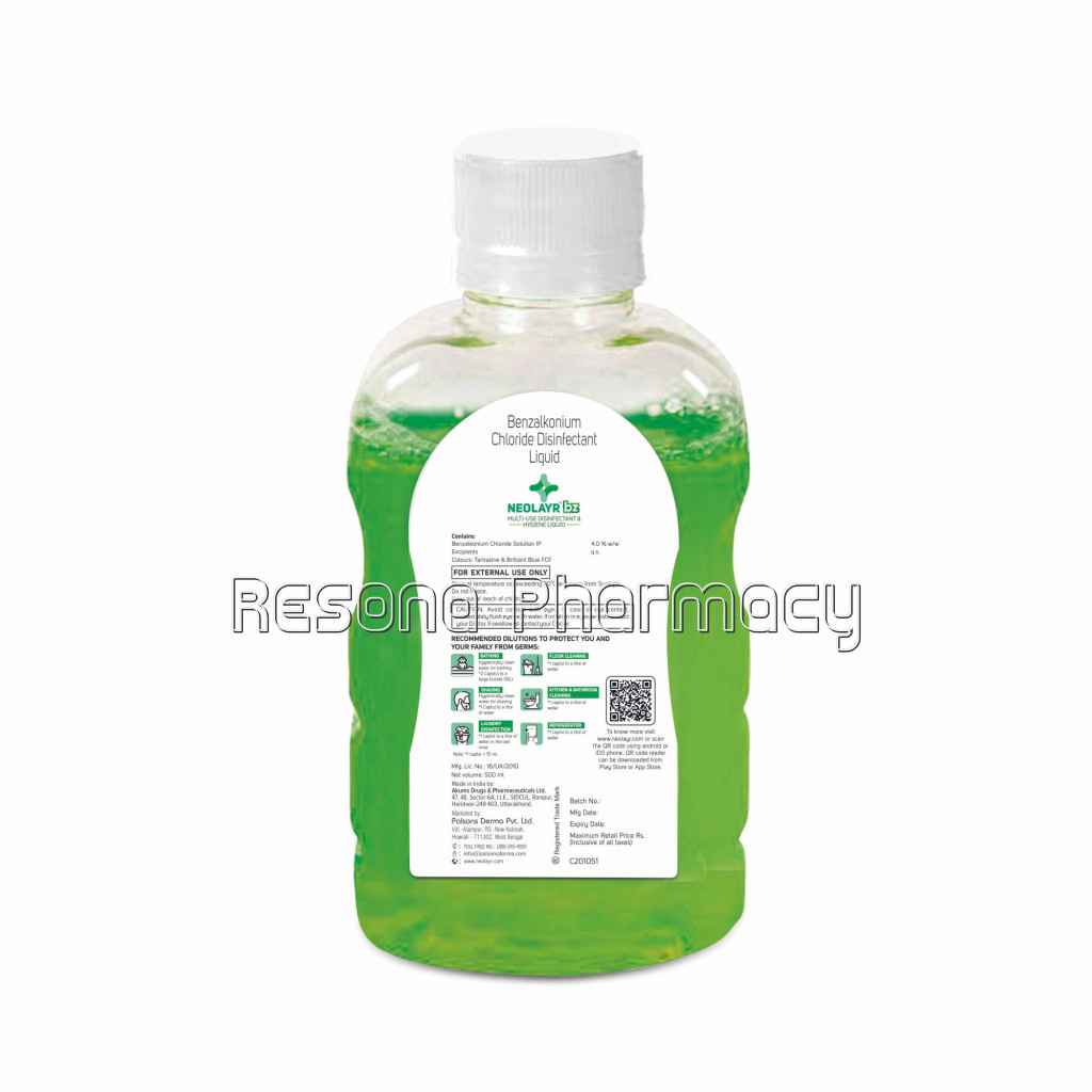 Neolayr Bz Multi Use Disinfectant and Hygiene Liquid 500Ml