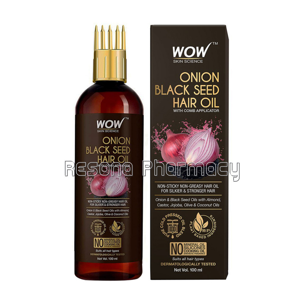 Black Seed Onion Hair Oil For White and Oily Scalp   With Comb Applicator   Controls Hair Fall   100 Ml