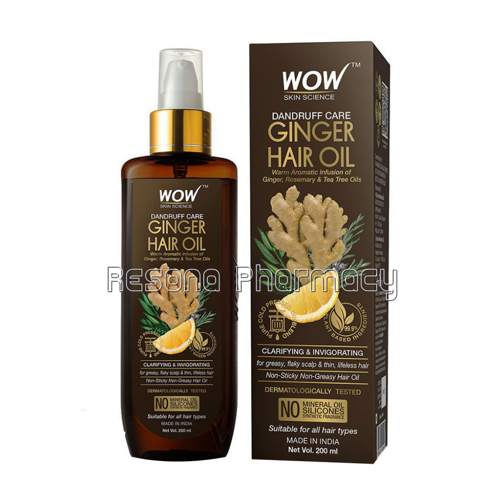 Ginger Hair Oil For Dandruff Care   For All Hair Types   Non Sticky and Non Greasy Hair Oil   No Mineral Oil, Silicones, Synthetic Fragrance   200 Ml