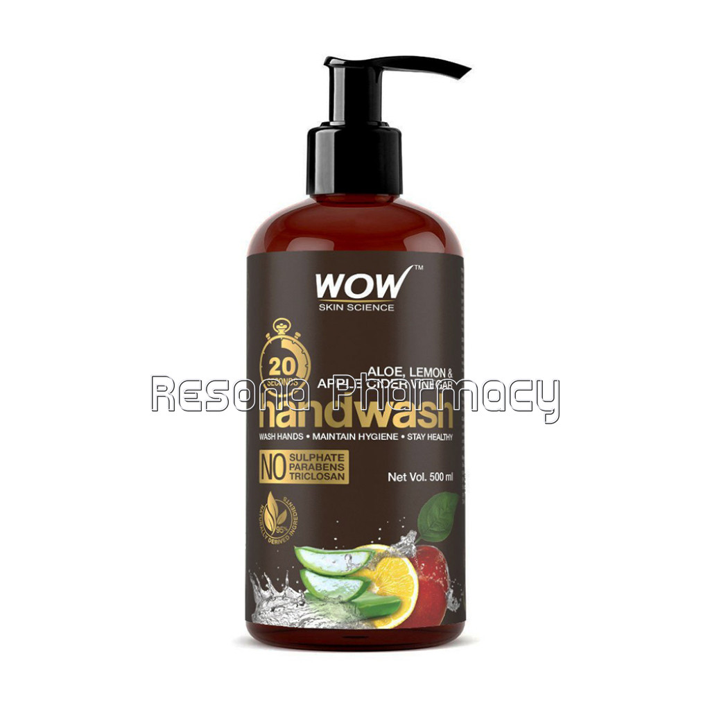 Aloe, Lemon and Acv Handwash   20 Seconds   No Sulphate, Parabens, Silicones, Color and Triclosan   500 Ml
