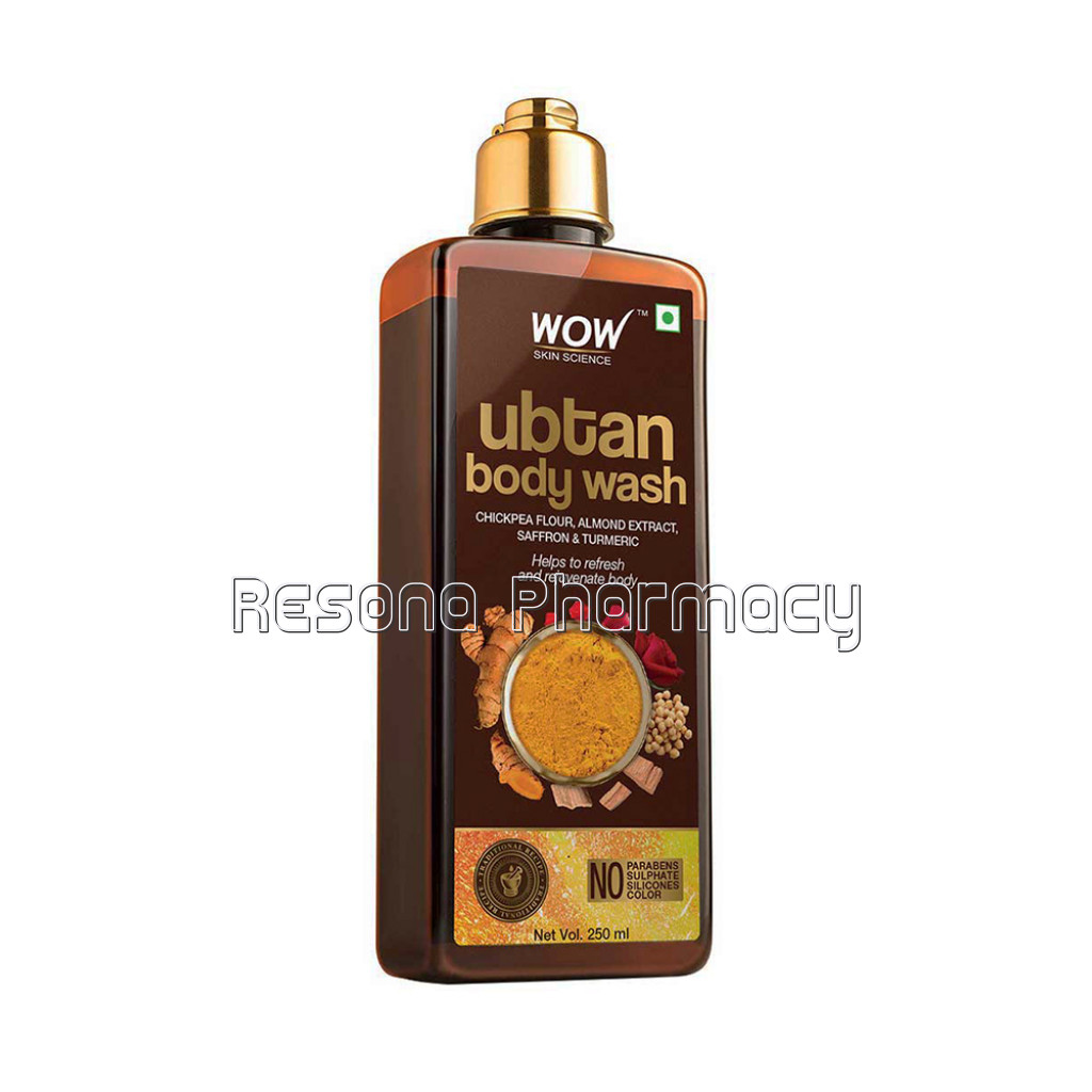 Ubtan Body Wash With Chickpea Flour, Almond Extract, Saffron and Turmeric Extracts   No Sulphate, Parabens, Silicones and Color   250 Ml