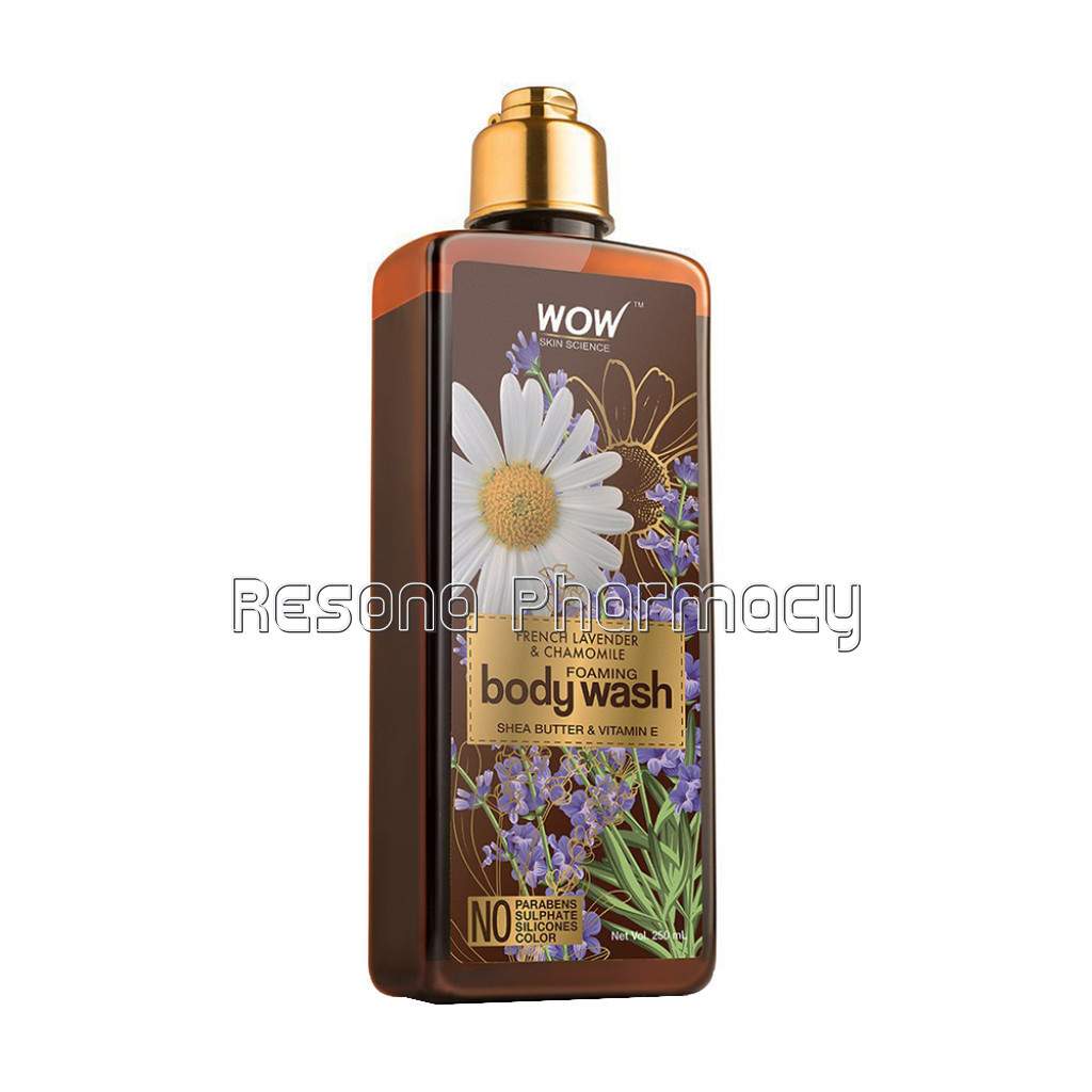 French Lavender and Chamomile Foaming Body Wash   No Parabens, Sulphate, Silicones and Color   250 Ml