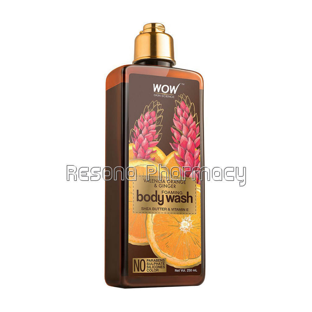 Valencia Orange and Ginger Foaming Body Wash   No Parabens, Sulphate, Silicones and Color   250 Ml