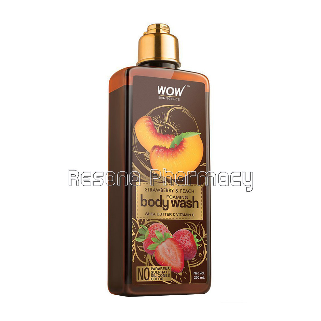 Strawberry and Peach Foaming Body Wash   No Parabens, Sulphate, Silicones and Color   250 Ml