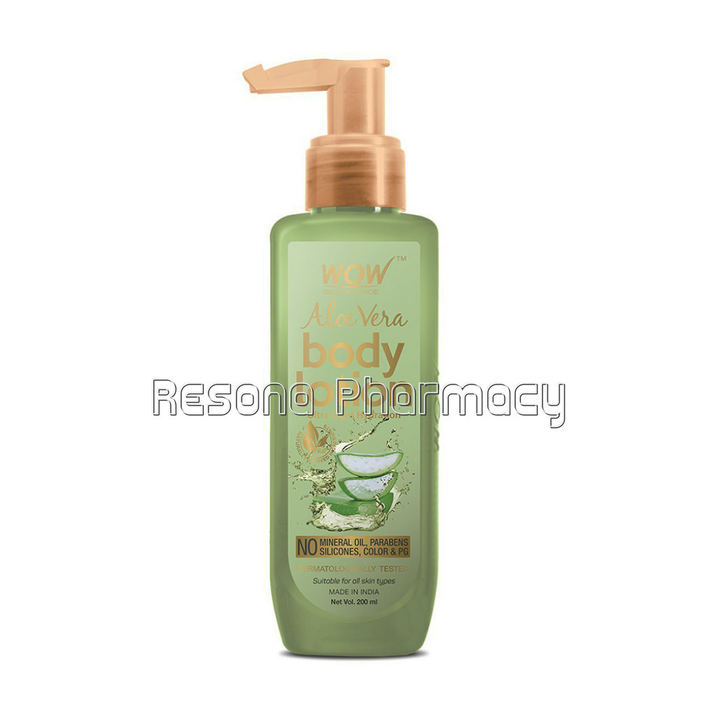 Aloe Vera Body Lotion   Ultra Light Hydration   No Mineral Oil, Parabens, Silicones, Color and Pg   200 Ml