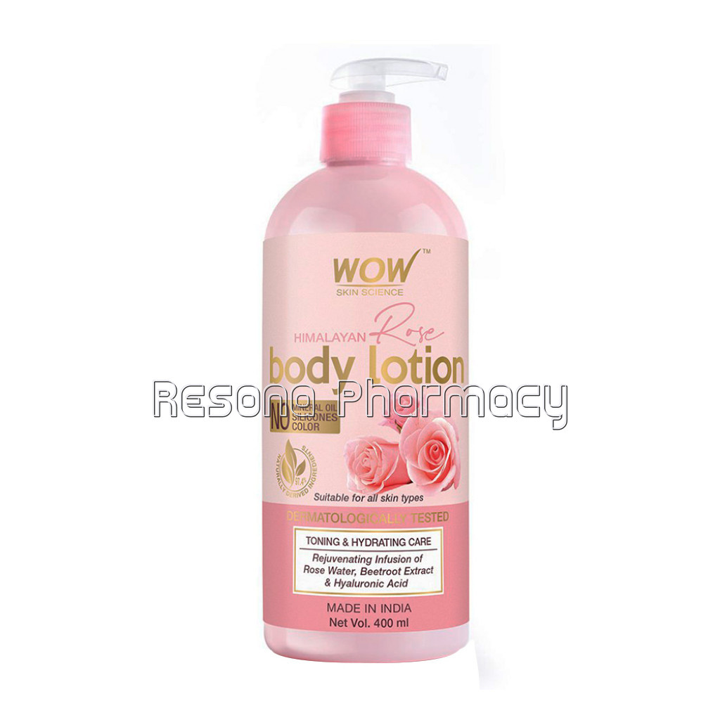 Himalayan Rose Body Lotion  Toning and Hydrating   With Rose Water, Beetroot Extract   No Mineral Oil, Silicones and Color   400Ml