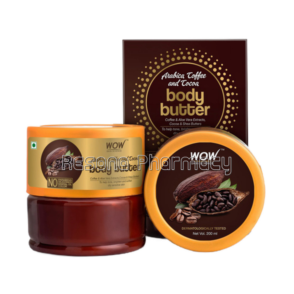 Arabica Coffee And Cocoa Body Butter   No Parabens, Silicones, Mineral Oil and Color   200 Ml