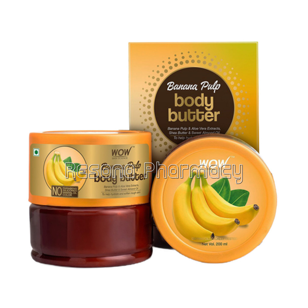 Banana Pulp Body Butter   No Parabens, Silicones, Mineral Oil and Color   200 Ml