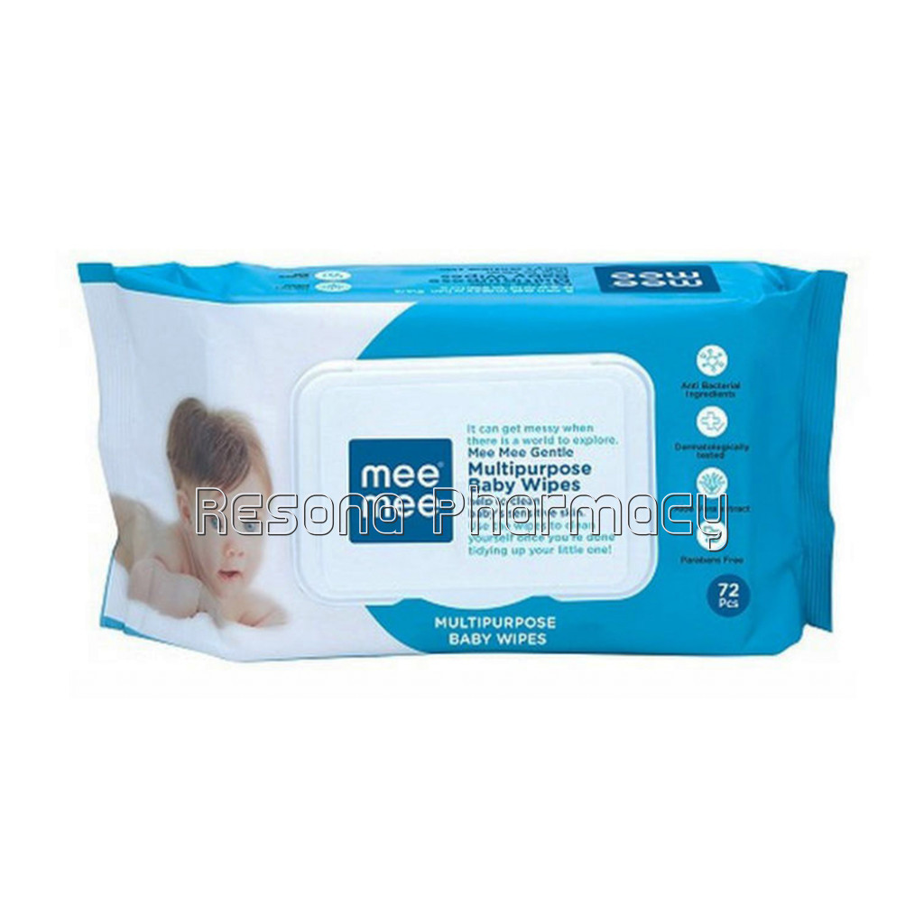Mee Mee Caring Baby Wet Wipes With Aloe Vera (72 Pcs/Pack)