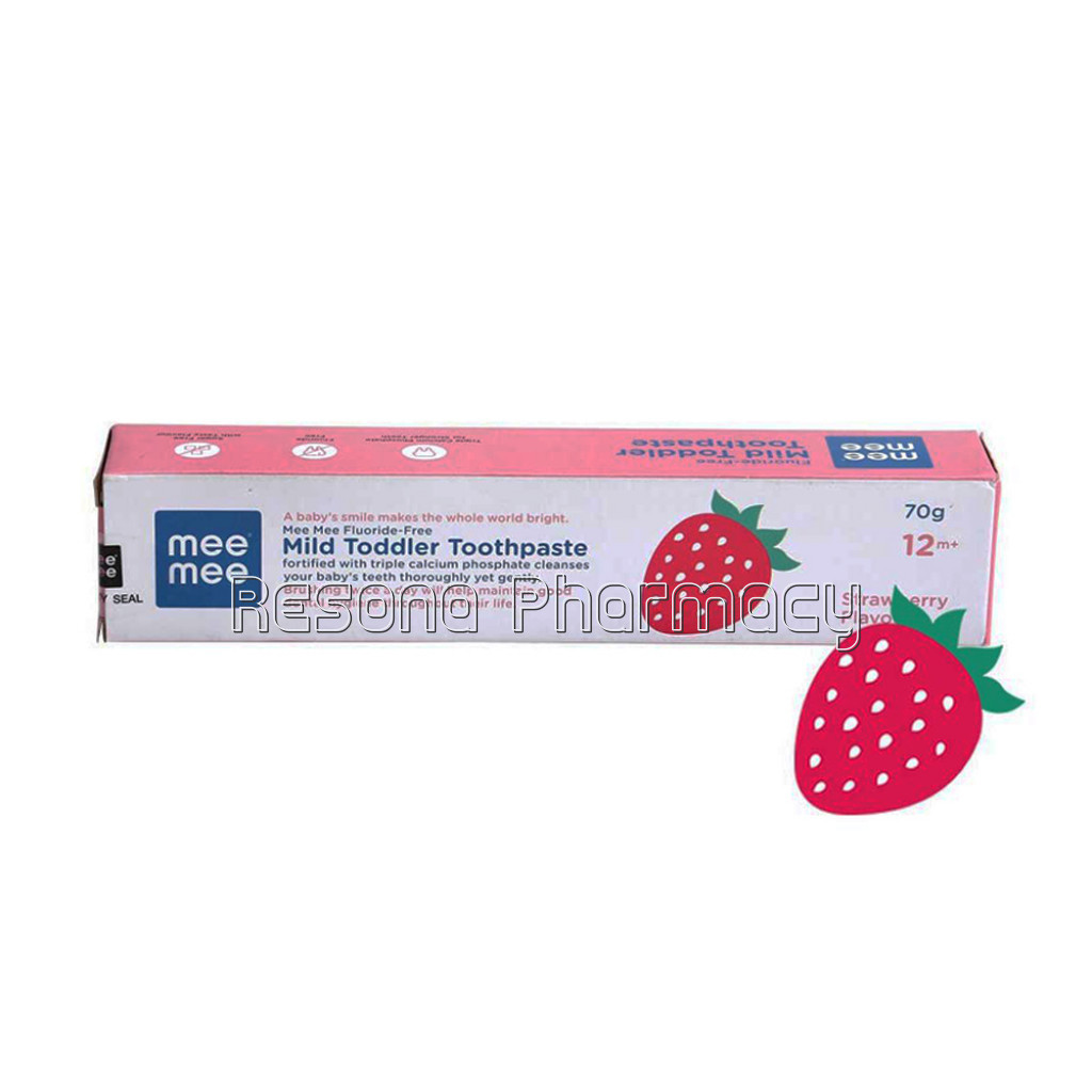 Mee Mee Fluoride Free Strawberry Flavor Toothpaste 70Gm