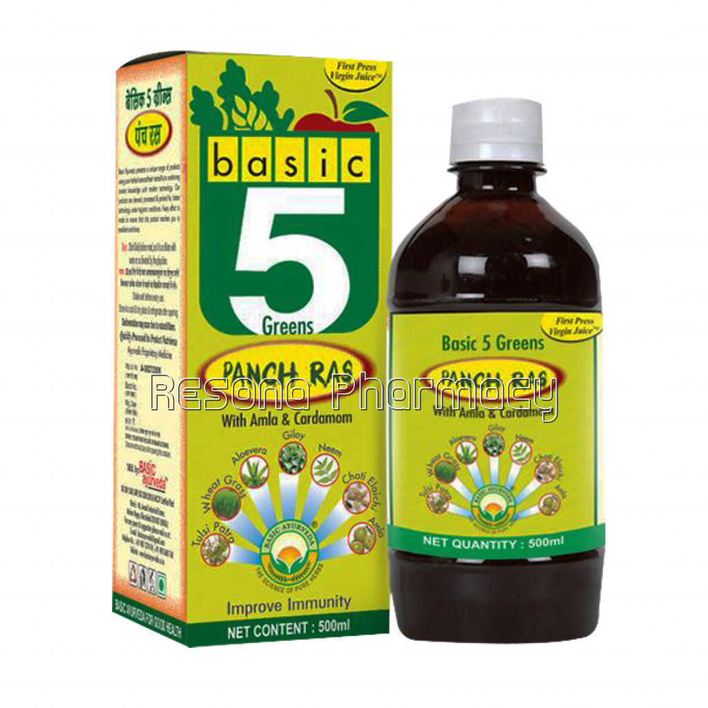 Basic Ayurveda Basic 5 Greens Panch Ras 500 Ml