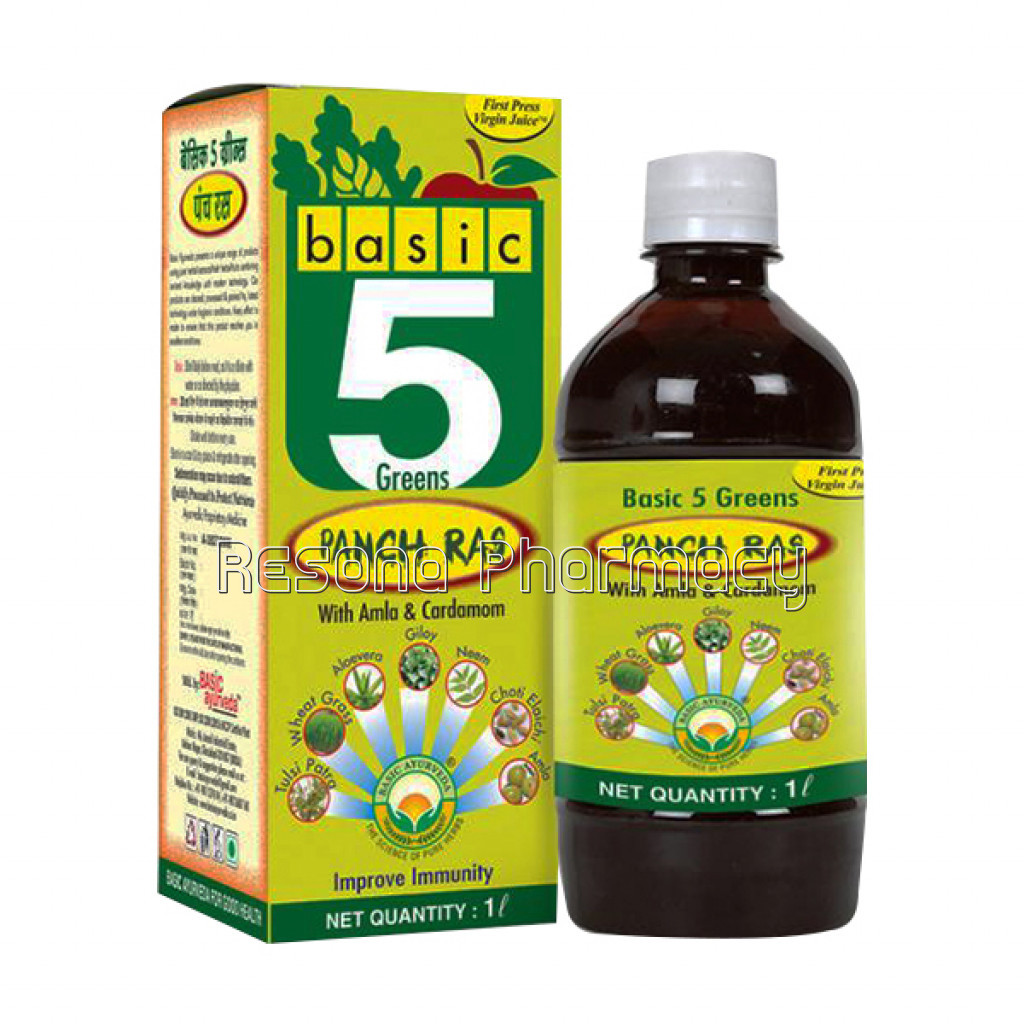 Basic Ayurveda Basic 5 Greens Panch Ras 1 Ltr