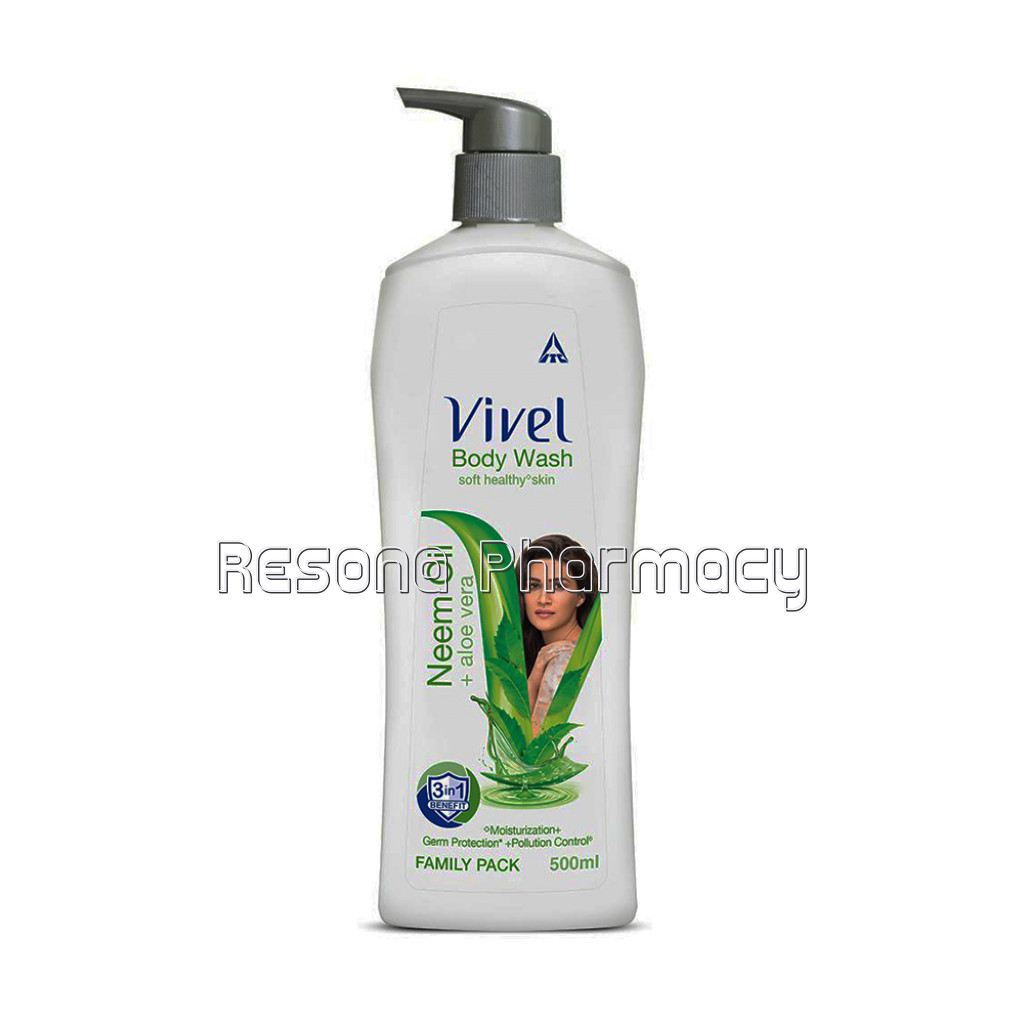 Vivel Neem Oil and Aloe Vera Body Wash 500Ml Pump