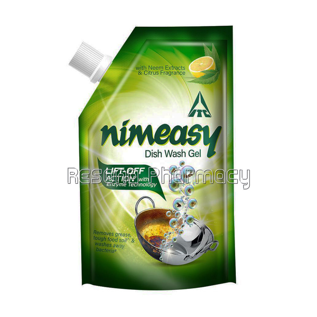 Nimeasy Dishwash Liquid Gel 125Ml, Kitchen Utensil Cleaner, Lift Off Action With Enzyme Technology