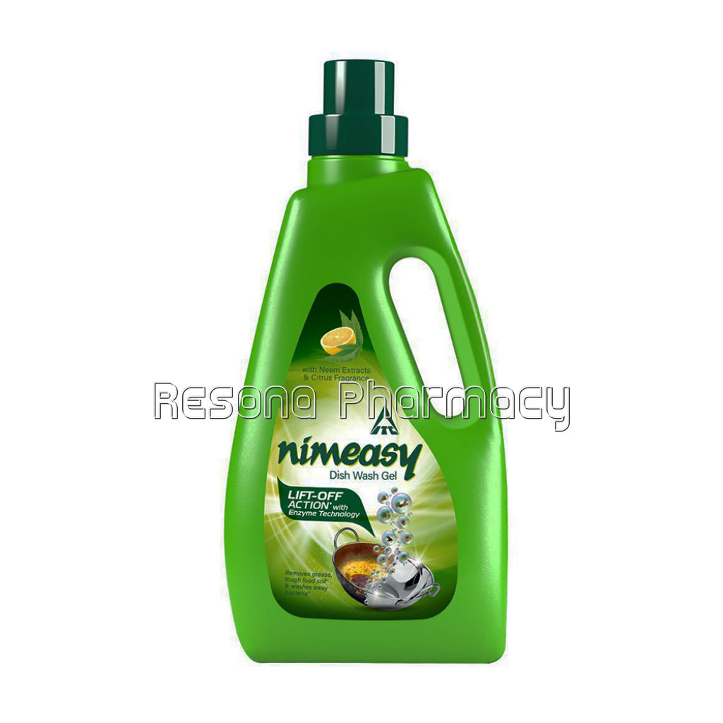 Nimeasy Dishwash Liquid Gel 1L, Kitchen Utensil Cleaner, Lift Off Action With Enzyme Technology