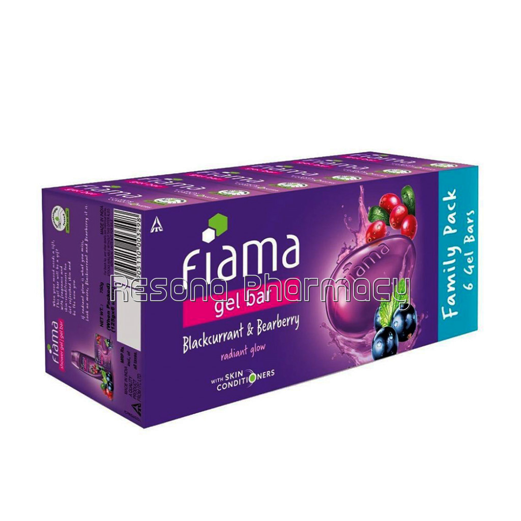 Fiama Gel Bar Blackcurrant And Bearberry, 125Gm (Pack Of 6)