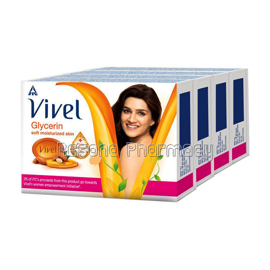 Vivel Glycerin Soap, Soft Moisturized Skin 100Gx3Plus1