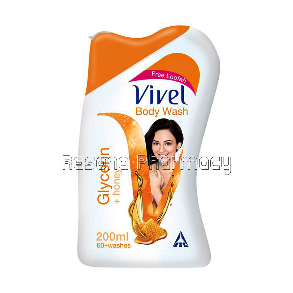Vivel Body Wash, Glycerin and Honey Shower Gel, 200 Ml