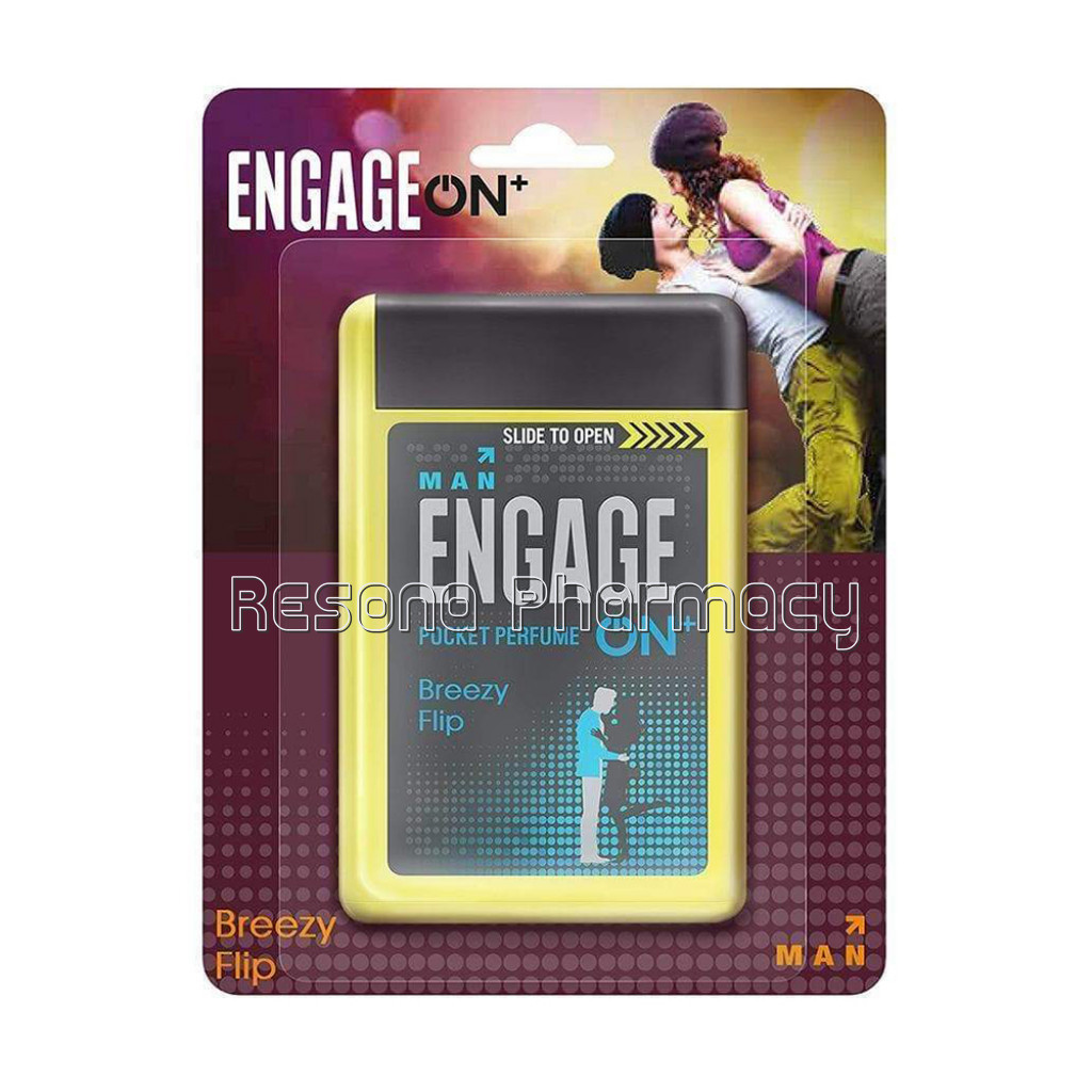 Engage On Plus Breezy Flip Pocket Perfume For Men, 18 Ml, Citrus and Spicy ,Skin Friendly