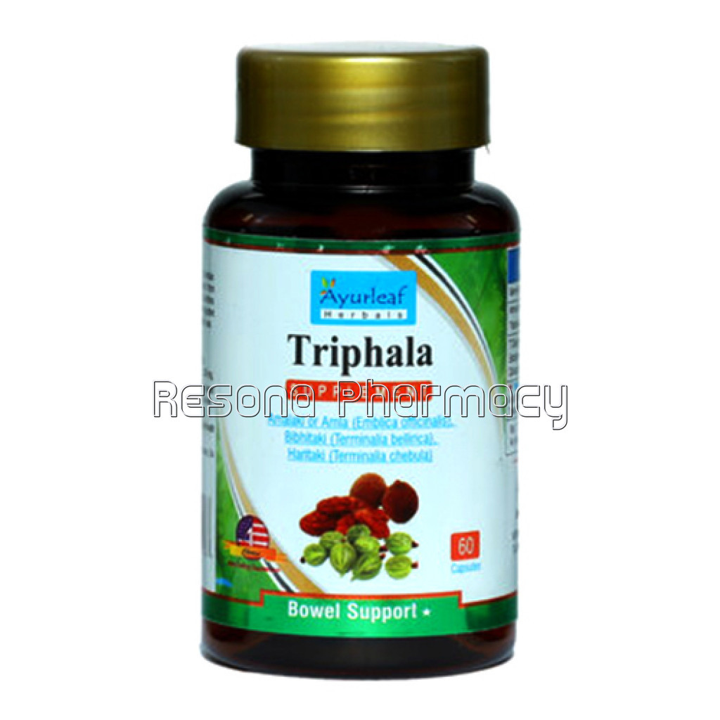 Ayurleaf Herbals Triphala Improves Digestion Herbal Supplement 500Mg