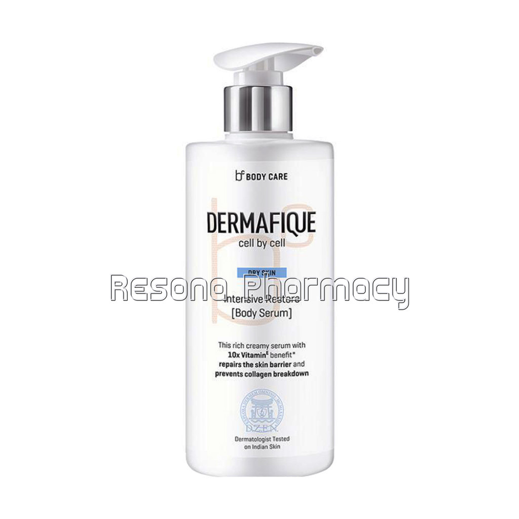 Dermafique Intensive Restore Body Serum For Dry Skin, 10X Vitamin E, Soothes Parched Skin, Dermatologist Tested (300 Ml)