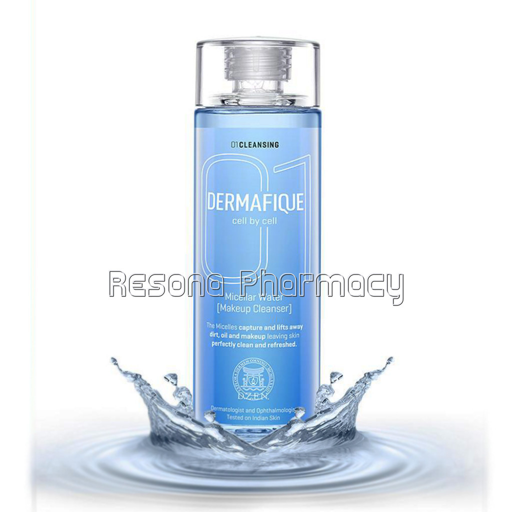 Dermafique Micellar Water Makeup Cleanser For All Skin Types, Removes Waterproof Makeup, Alcohol Free, Dermatologist And Ophthalmologist Tested (150 Ml)